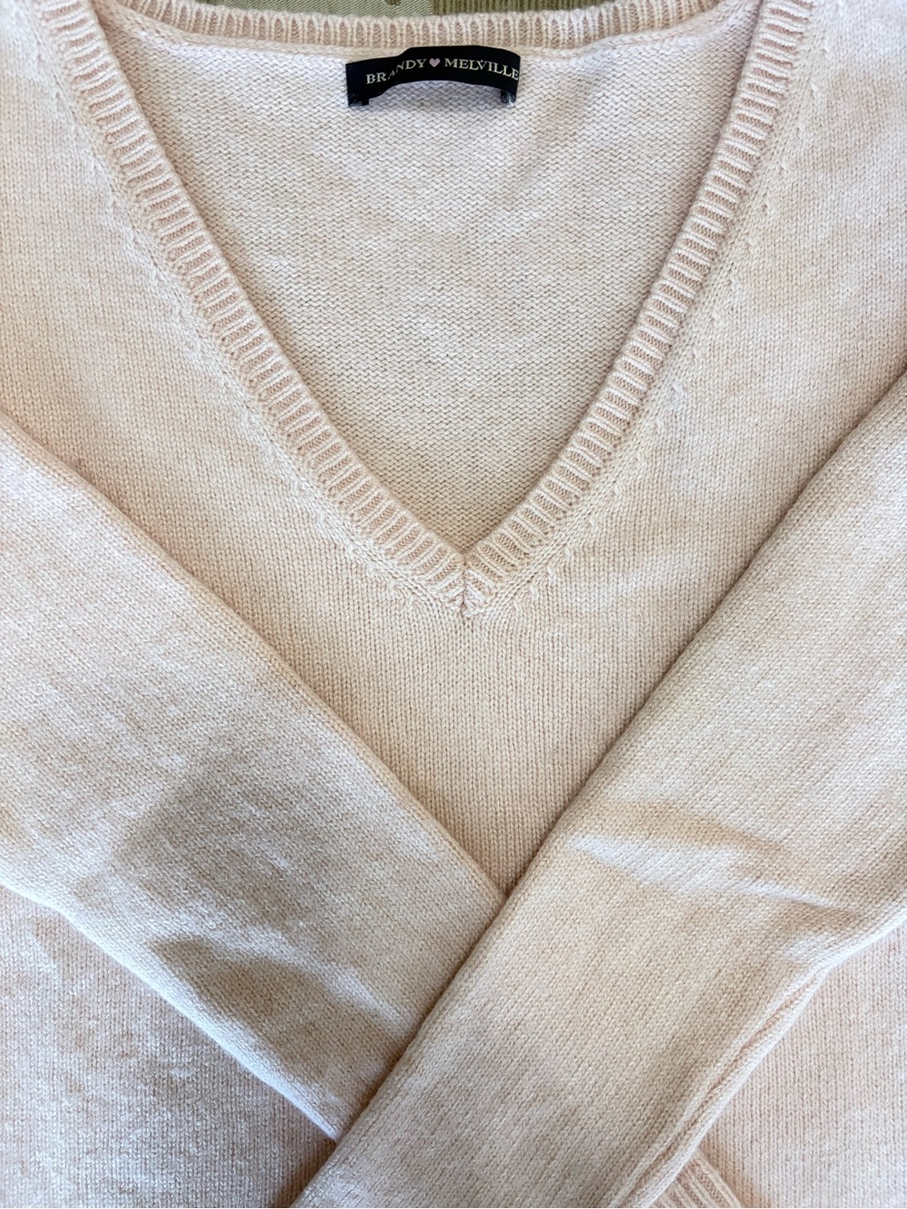 Brandy Melville V-Neck Knit Sweater